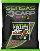 Sensas pelety super feed fishy hemp 650 g - 4 mm