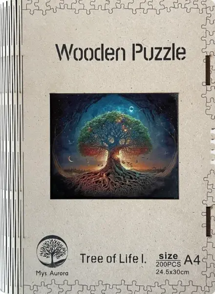 Dřevěné puzzle/Strom života I A4