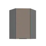 Horní rohová skříňka Aria ANT 60x60 GN-90 1F (45°) Barva korpusu: Antracit, Barva dvířek: TA - Sandgrau AFM