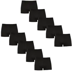 10PACK (8+2 zdarma) pánske boxerky basic čierné (10NFC1) XXL