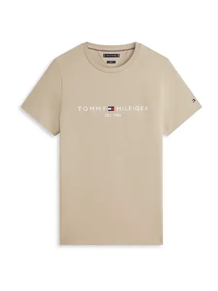 TOMMY HILFIGER Tričko  kaki / biela