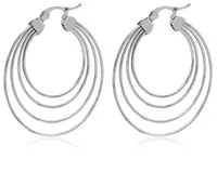 Troli Luxusné oceľové náušnice kruhy