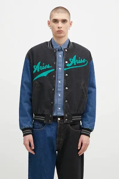 Džínová bomber bunda Aries Varsity Denim Jacket