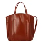 Prostorná pevná kabelka Lux, hnědá