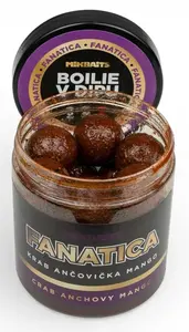 Mikbaits boilie v dipe fanatica krab ančovička mango 250 ml - 20 mm