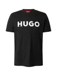 HUGO Tričko 'Dulivio'  čierna / biela