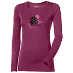 PROGRESS HELA CONE Dámské merino triko s dlouhým rukávem, fialová, velikost