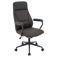 MID.YOU KANCELÁŘSKÉ KŘESLO, tkaná látka, antracitová, černá