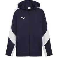 Puma TEAMEVOSTRIPE HOODED JACKET Pánska bunda, tmavo modrá, veľkosť XXXL