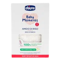 CHICCO Škrob dětský rýžový do koupele zklidňující Baby Moments Sensitive 100 % BIO 250 g