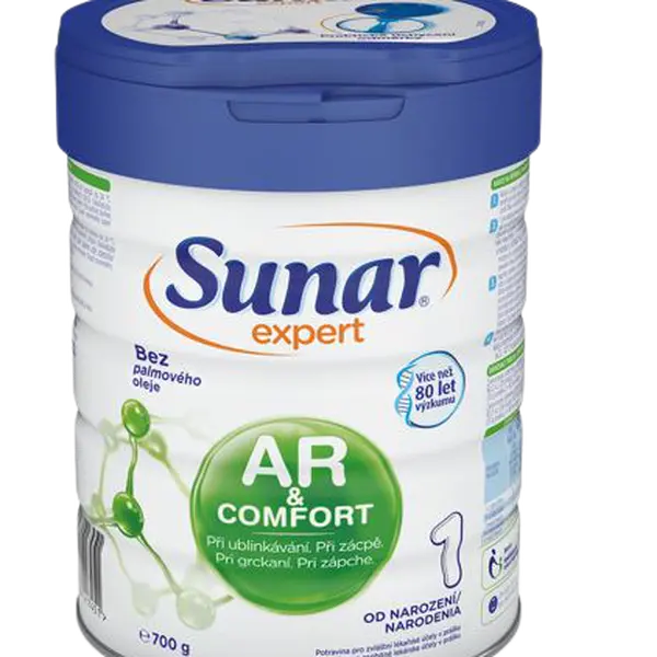 SUNAR Expert AR+Comfort 1 počáteční kojenecké mléko při ublinkávání, zácpě a kolikách 700 g