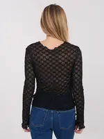 Černá vzorovaná halenka