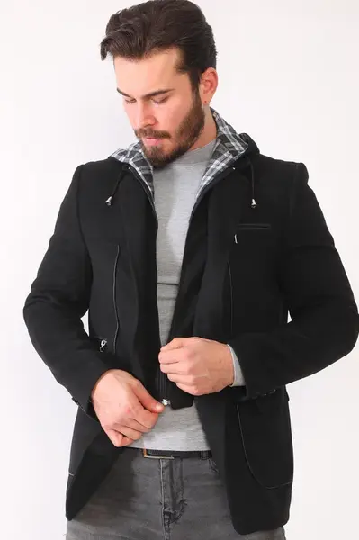 Pánsky kabát Dewberry čierny