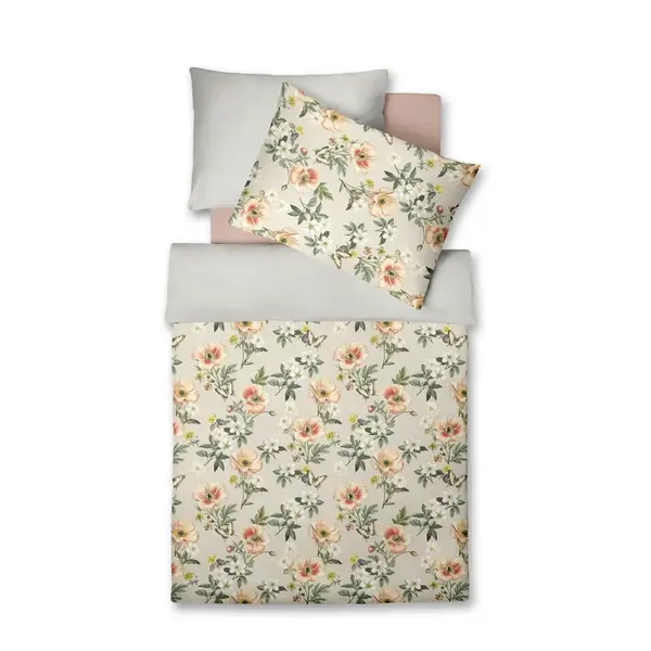 Fleuresse POVLEČENÍ, makosatén, bílá, pískové barvy, světle žlutá, béžová, olivově zelená, korály, 140/200 cm