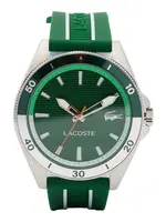 LACOSTE Analógové hodinky 'Mainsail'  smaragdová / strieborná