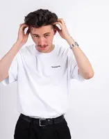 Tričko Freshlabels Lowercase Tee Uni White