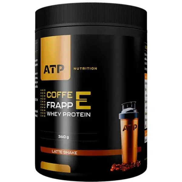 ATP NUTRITION COFFEE FRAPPE WHEY PROTEIN 360 G LATTE SHAKE Protein s kofeinem, černá, velikost 360 G