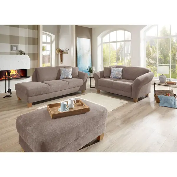 Sit & More LENOŠKA, textil, šedohnědá