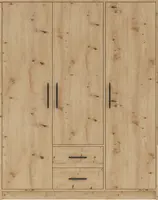 Šatní skříň Smart SR2 Varianta: Bez zrcadla, Barva korpusu + barva dveří: Dub artisan