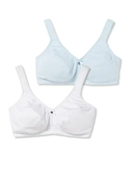 SHEEGO Zmenšujúca podprsenka  pastelovo modrá / biela