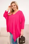 Dámska blúzka Plus Size s asymetrickým lemom