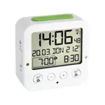 60.2528.02 TFA BINGO Digitálny rádiom riadený budík, 2 časy budenia, vnútorná teplota, biely