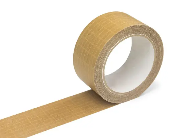 6 ks - Páska samolepicí papírová 48x25 hnědá hotmelt - zpevněná vlákny