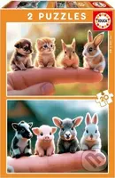 Puzzle Malá zvířátka (2x20 dílků) - puzzle z kategorie 15 - 60 dílků