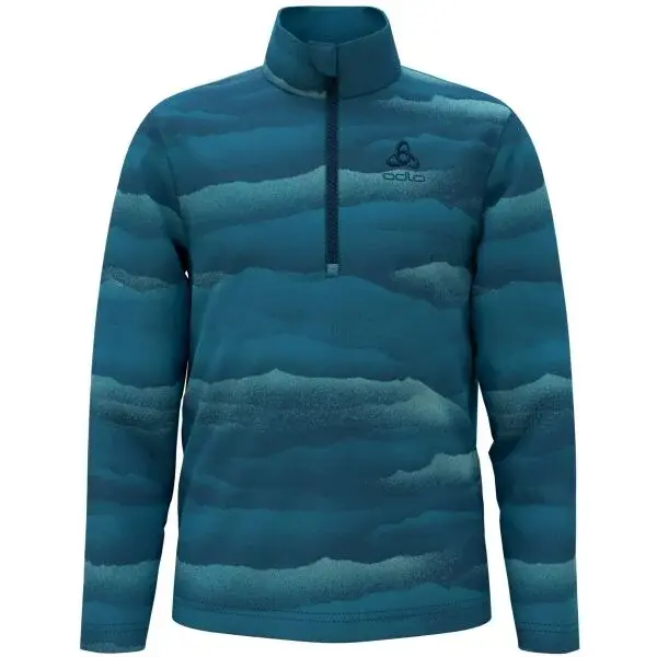 Odlo MID LAYER 1/2 ZIP ROY KIDSGRAPHIC Detská mikina, modrá, veľkosť