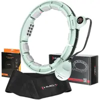 HMS SET HHM13 + BR163 Set masážnej obruče so závažím a zoštíhľujúcim pásom, svetlo zelená, veľkosť
