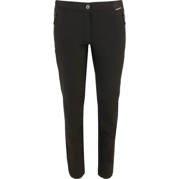 ALPINE PRO HEWA Dámske softshellové nohavice, čierna, veľkosť