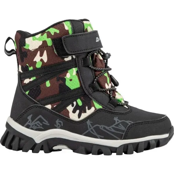 ALPINE PRO MIRELO Detská zimná obuv, čierna, veľkosť