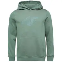 4F SWEATSHIRT Pánska mikina, tmavo zelená, veľkosť