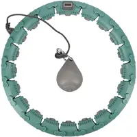 HMS FH04 Masážna hula hop obruč so závažím a počítadlom, tmavo zelená, veľkosť