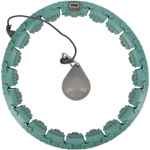 HMS FH04 Masážna hula hop obruč so závažím a počítadlom, tmavo zelená, veľkosť