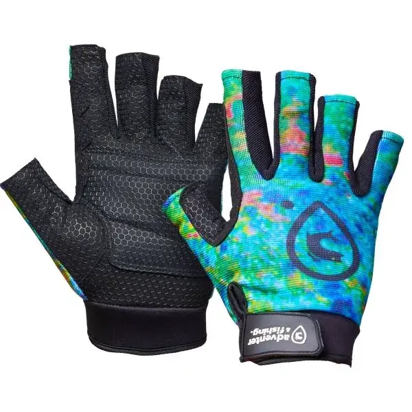 ADVENTER & FISHING SHORT Pánske rukavice na lovenie rýb na mori, mix, veľkosť L/XL