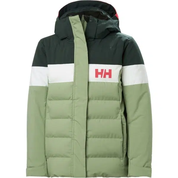 Helly Hansen JR DIAMOND JACKET Dievčenská lyžiarska bunda, zelená, veľkosť 8Y