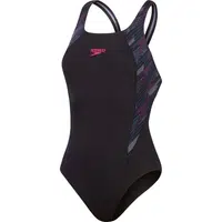 Speedo HYPER BOOM SPLICE MUSCLEBACK Dámske jednodielne športové plavky, čierna, veľkosť