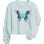 GAP V-XLS FT FLIPPY CREW Dievčenská mikina, svetlomodrá, veľkosť