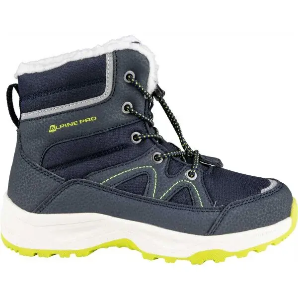 ALPINE PRO CANMORO Detská zimná obuv, modrá, veľkosť