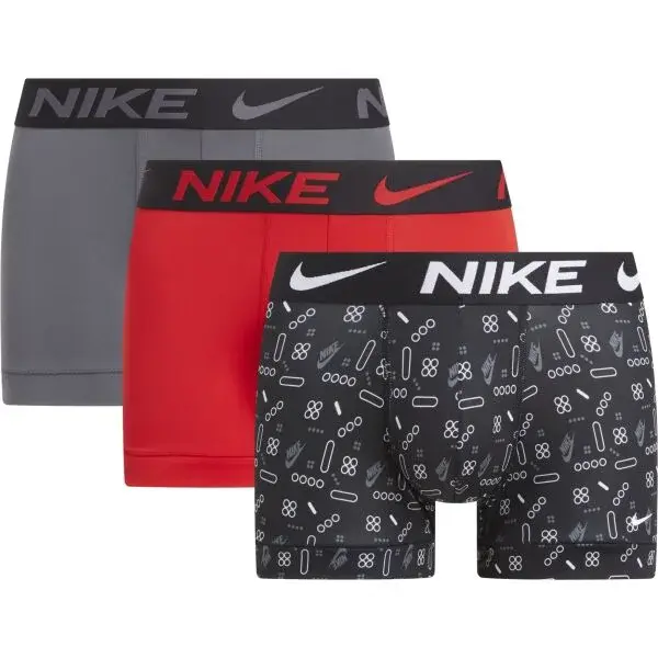 Nike DRI-FIT ES MICR TRUNK 3PK Pánske boxerky, tmavo sivá, veľkosť XXL