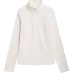 4F FLEECE 1/2 ZIP Dámska flísová mikina, biela, veľkosť