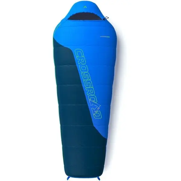 Crossroad DUTTON 170JR  Juniorský spací vak , tmavo modrá, veľkosť 170 cm - ľavy zips