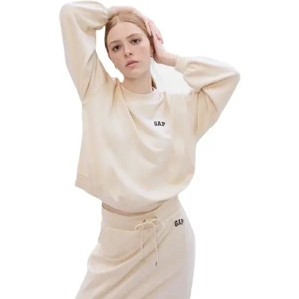 GAP VOLUME JAPAN Dámska mikina, béžová, veľkosť