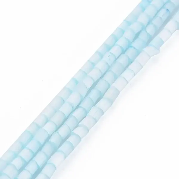 Glass Silk Stain Style Beads Strands