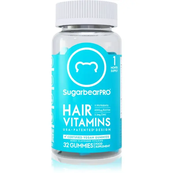 SugarbearPRO® Hair Vitamins gumové medvedíky na spevnenie pokožky a pre krásne vlasy 32 cps