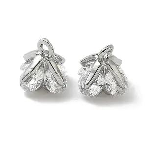 Brass Micro Pave Cubic Zirconia Pendants