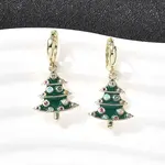 Brass Micro Pave Cubic Zirconia Hoop Earrings