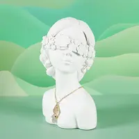 Girl Bust Resin Necklace Display Stands