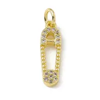 Brass Micro Pave Cubic Zirconia Pendants